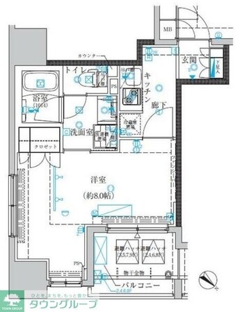 クレイシア日本橋水天宮前の物件間取画像